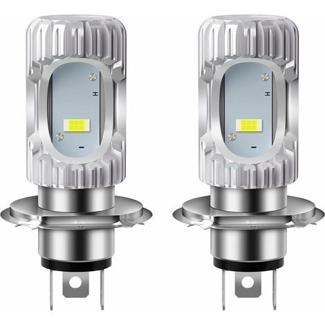 2er-Pack HS1 H4 Motorrad-Scheinwerferlampen CSP 1860 SMD PX43t 35/35W Fern-/Abblendlicht 2000LM 6500K DC 9-80V
