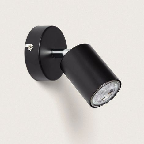 Plafonnier Orientable Métal 1 Spot Albus Black Noir (1/4)