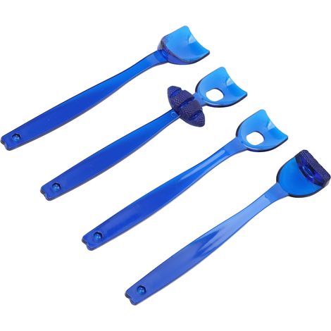 Ensemble de 4 appareils de musculation pour les lèvres et la langue, pour la récupération et la rééducation des muscles de la bouche (bleu). (1/5)