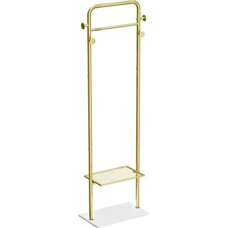 Perchero, construcción de metal resistente, diseño moderno, dorado. (1/5)