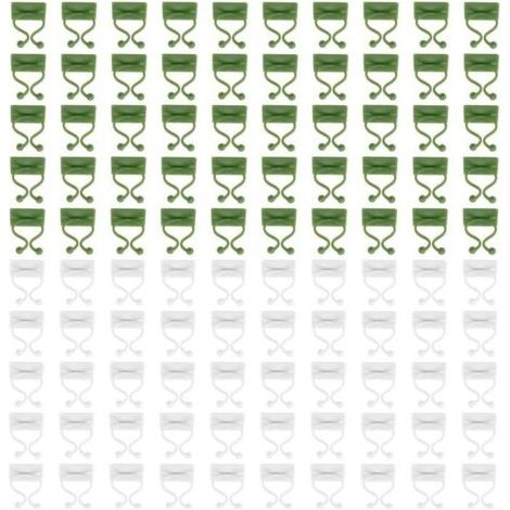 100 Pièces Accroche Plante Grimpante, Attache Plante, Clips de Support pour Plantes Autocollant, pour Plantes Grimpantes Intérieur (1/5)
