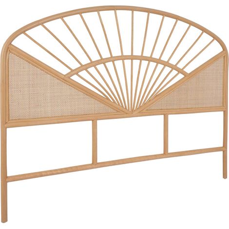 sweeek - Kopfteil aus natürlichem Rattan und Rattan-Geflecht