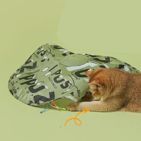 Jouet Chat Tournant Électrique en PP Rotation Automatique Interactive pour Chaton Intérieur sans Piles (1/4)