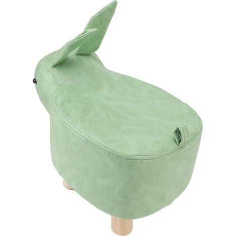 Holzhocker mit Cartoon-Tiermotiven für Kinderzimmer, Spielzimmer, Garten, Grün (1/5)