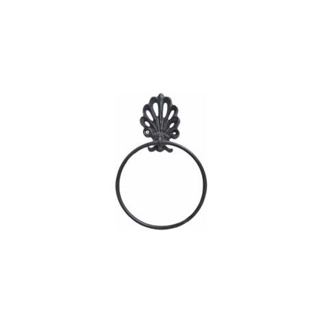 Anello portasciugamani in ferro battuto stile retrò, portasciugamani, porta carta igienica, appendiabiti per asciugamani da bagno, accessori da parete per il bagno - Crezuo (1/4)