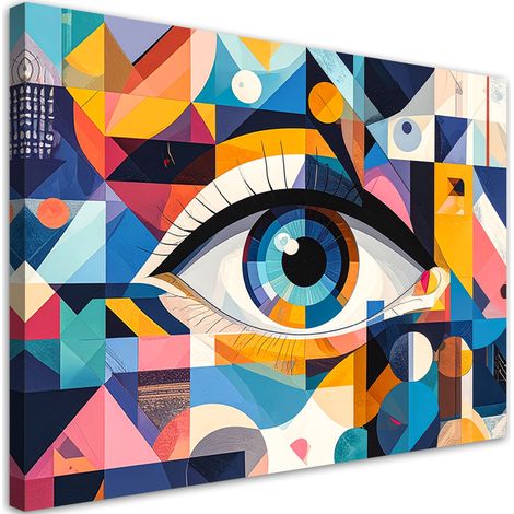 Wandbild Buntes abstraktes Auge 90x60 cm (1/5)
