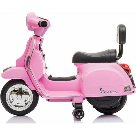 Mini Vespa Piaggio PX 150 – Trottinette électrique pour enfants 6V – Lumières et sons LED – Capacité 30 kg – Couleur rose – Mediawave Store (1/3)