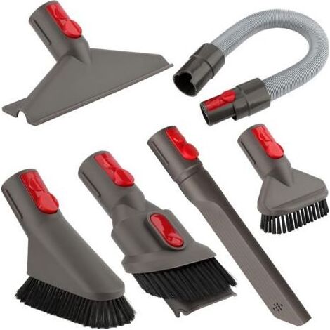Lot de 6 Accessoires pour Brosse Dyson GEN5, G5, V15, V12, V11, V10, V8, V7 avec Tuyau d\'extension, pour Nettoyer Rapidement Les Joints, Les Coins, Les Pieds de lit, Les Poils d\'animaux (1/5)
