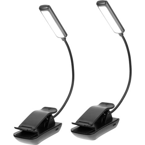 Homoyoyo Lampe à Pince LED de Lecture Noire, Réglable, Lot 2 (1/5)