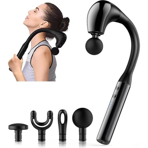 Massage Pistool met Verlengde Handvat, Revolutieair U-vormig Massager voor Diepe Weefselschade en Pijnverlichting, Bereikt Nek (1/5)
