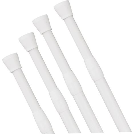 EPID Barra para cortina de baño recta Ø22mm 110200cm fabricada en PVC color blanco (1/2)