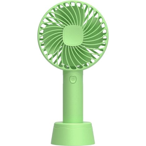 1 Mini ventilateur, 4 pales, moteur sans balais, 3 vitesses, batterie rechargeable, USB, bureau, extérieur (1/5)