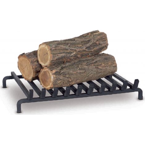 Grille de foyer en fonte 51x42x10 cm – Accessoire cheminée moderne avec bords inclinés – Fabrication européenne – Farmcook (1/5)