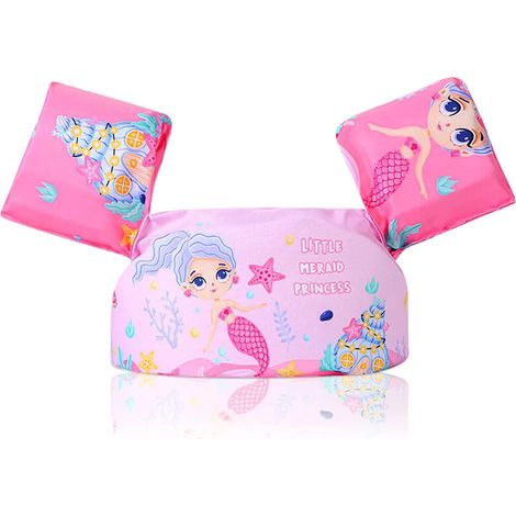 Gilet de natation pour enfants avec brassards, aide à l'apprentissage de la natation, Swim Safe pour garçons et filles de 2 à 6 ans (14 à 25 kg), motif sirène (1/5)