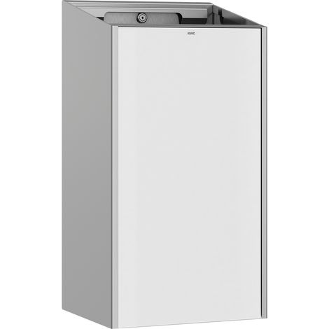 KWC AR Abfallbehälter, EXOS, Edelstahl,  AP, 300x573x250 mm, Front ESG weiß, 30l