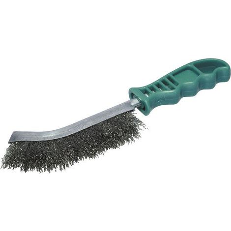 Wolfcraft Spazzola manuale in metallo in acciaio fine con manico in plastica (2717000)
