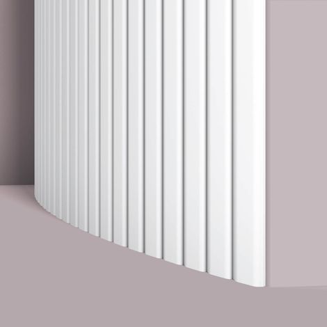 3d revestimiento mural NMC CANELÉ L FLEX ARSTYL Noel Marquet Panel de pared Panel acustico Moldura flexible Moldura para pared Perfil de estuco Moldura decorativa diseño moderno blanco 2 m (1/5)