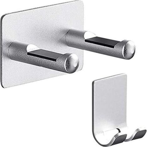 Argent Support pour Sèche-Cheveux, Espace Aluminium Support Mural Support Support pour Dyson Sèche-Cheveux avec Prise Holder Auto-adhésif et imperméable à l'eau (1/5)