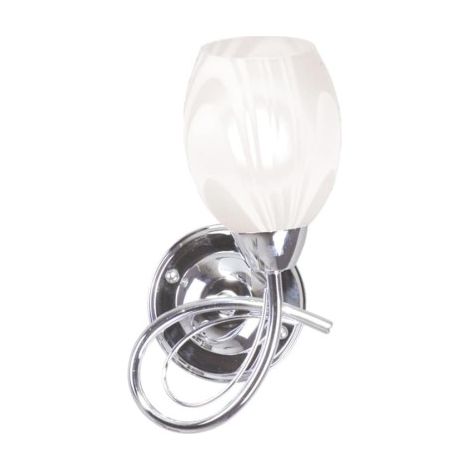 Applique murale chrome verre opalin E14 Kaja Jerry