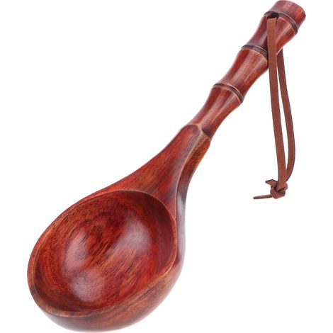 Cuillère ronde en bois de style japonais pour sauna, accessoire de cuisine.