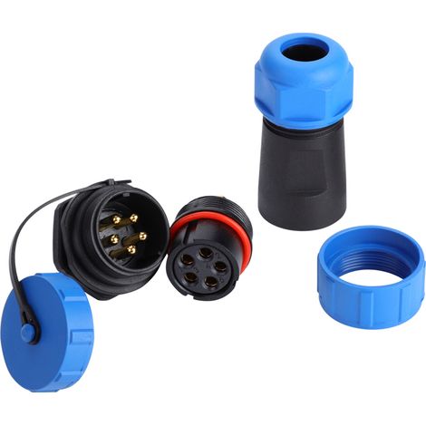 Connecteur Étanche IP68 SP21 à 5 Broches Prise Châssis en Plastique pour Aviation (1/5)