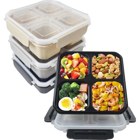 Set contenitori pranzo Lunchbox Bento con scomparti 4 pz (1/5)
