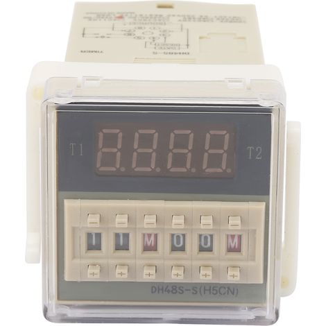 Minuterie Relais Temporisé O111ROM DH48s s-2Z, Affichage LCD, 8 Broches, Temporisation 0.1S-99H, Alimentation 12VAC/DC, Robuste (1/5)
