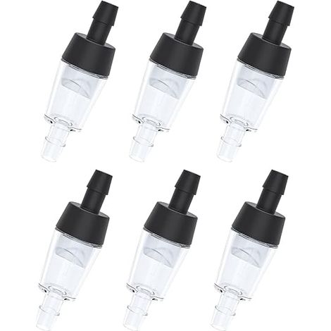 Lntyq Lot de 6 clapets anti-retour pour aquarium, accessoires pour pompe à air d'aquarium, noir