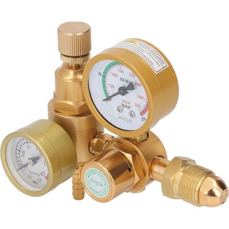 Welding Flow Meter, G5/8in Welding Gas Regulator, Male Thread Inlet, Simple Reading, High-Precision Adjustment Knob for Agron (1/5)