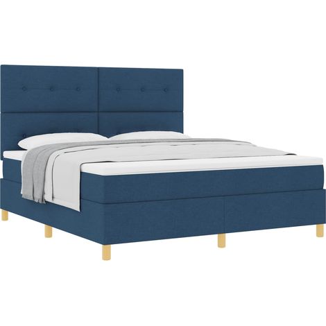 Maison Exclusive - Letto a molle con testiera Blu 180 x 200 cm Tessuto (1/5)