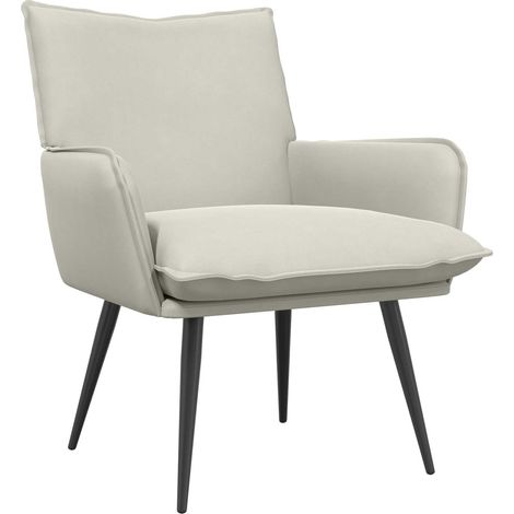 Armchair Cream Velvet vidaXL (1/5)
