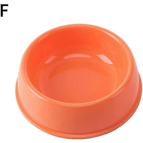 Gamelle en plastique pour animaux de compagnie, 20 cm de diamètre, pour chien ou chat, couleur orange.