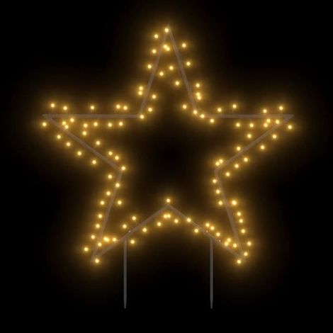 1 étoile de Noël lumineuse, 115 LED blanc chaud, fer noir 85 cm, IP44, intérieur/extérieur (1/4)