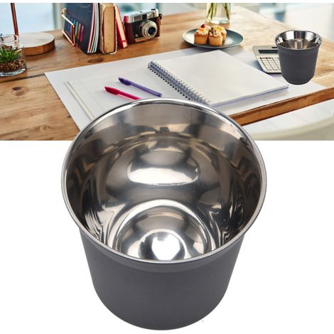 Tasse à café miniature en acier inoxydable 304, petite capacité (80 ml), à double paroi, noire. (1/5)