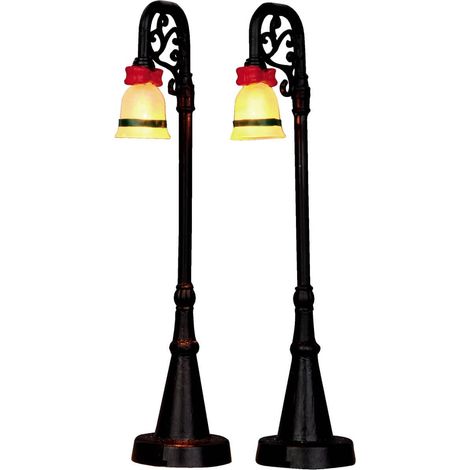 GLOCKELAMPE MIT ORNAMENT, 2ER-SET