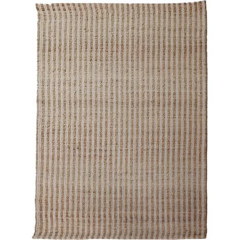 Tapis jute fait main 160x230 beige et blanc VERTYJUTE (1/5)