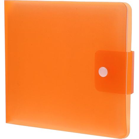 Pochette de Rangement pour Dvd 12 Disques Orange, Étui de Stockage Multimédia en Plastique Résistant, Organisateur Compact pour CD et Dvd à Domicile, Solution Gain de Place (1/5)