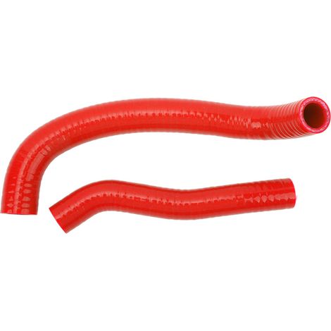 Tuyau de Radiateur en Silicone, Kit de Tuyau de Radiateur de Radiateur Connexion Stable Joint Solide Résistance à Haute Température pour VTT (Rouge)