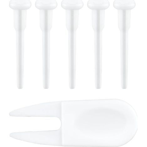 Kit de 6 pieces pour ballon de yoga : bouchons d'air de rechange, goupilles et extracteur de bouchons, embouts de valve anti-fuites pour ballons de Pilates et d'exercice (1/5)