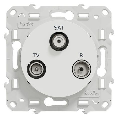 Schneider S520461 Toma TV/FM/SAT 1 entrada de tornillo Odace (1/3)
