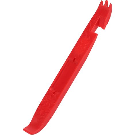 Levier de démontage pneu vélo route et VTT, outil de réparation avec poignée ergonomique rouge. (1/5)