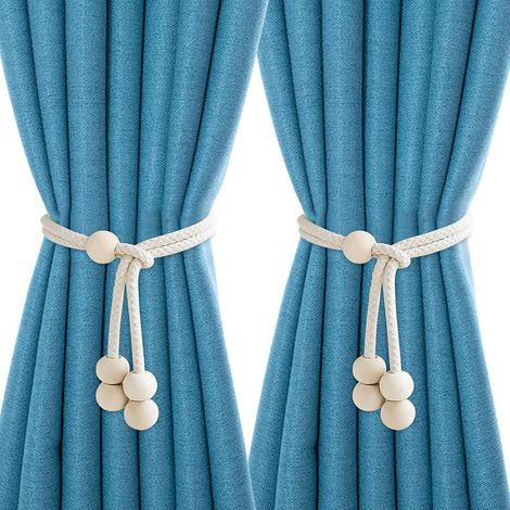 Embrasses de fenêtre à Pompon, Attaches de fenêtre à Pompon 2X Boho à la  Support décoratif de fenêtre pour la décoration extérieure intérieure (1/5)