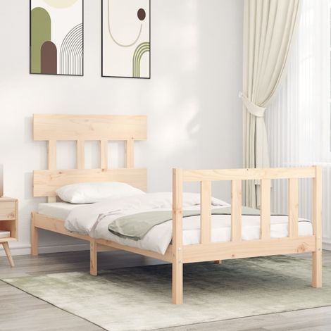 Massivholzbett ohne Matratze 90x200 Kiefernholz vidaXL (1/5)