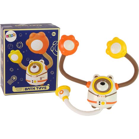 Wasserbadspielzeug Teddybär Astronaut Dusche mit Wasserzirkulation Saugnäpfen (1/3)