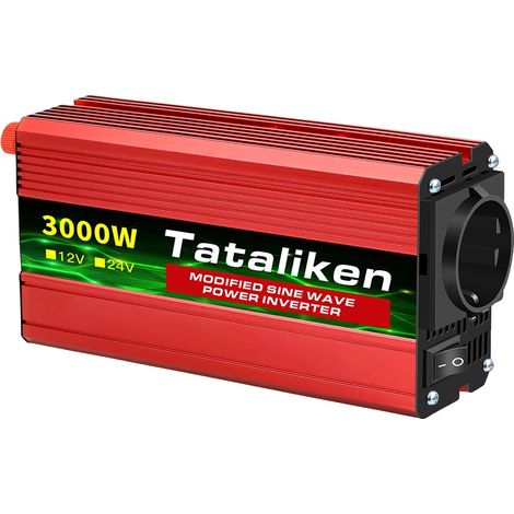 Inversor CC/CA, salida de 220 V, pantalla LED de voltaje, 3000 W, EU-c, 12 V-p, 200-240 V-p (1/2)
