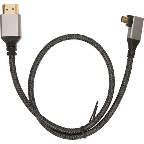 Câble Micro HDMI Mâle à HDMI Mâle Coude 4K 60Hz 18Gbps Haute Vitesse 0.5M (1/5)