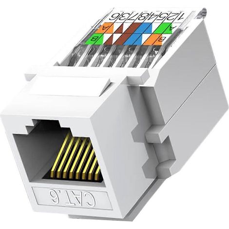 Lot de 10 prises RJ45 Cat6, sans outil, coupleur de module sans sertissage (1/4)