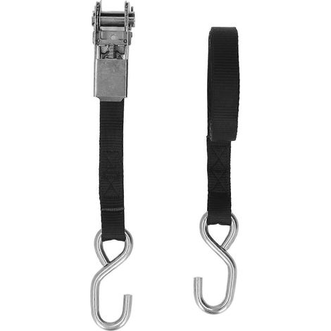 Zoll (25 mm) Ratschen-Spanngurte, schwarz, rostfrei, präzise vernäht, für Motorrad, Anhänger, LKW, Kaya