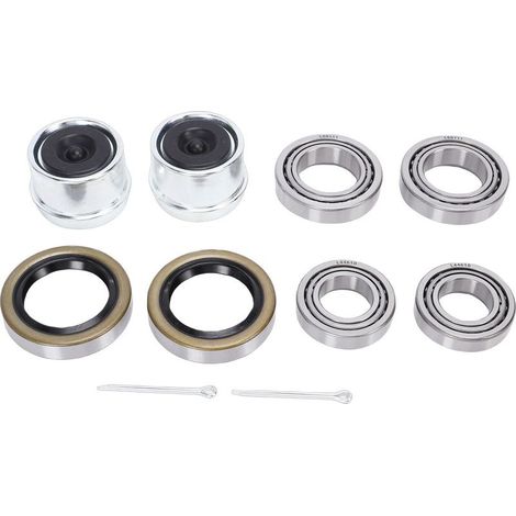 Kit de roulements de moyeu de remorque L68149 L68111 pour essieux de 1-3/8 pouces à 1-1/16 pouces, 3500 Lbs avec joint anti-poussière, goupille fendue. (1/4)