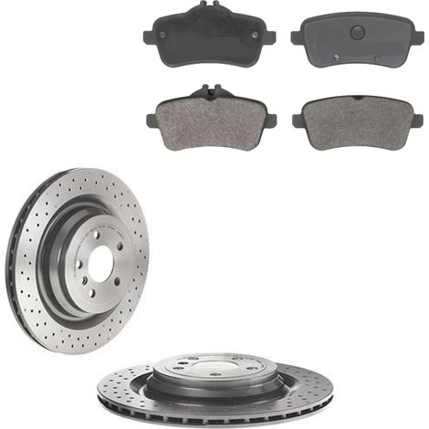 KIT FRENI POSTERIORI compatibile con MERCEDES-BENZ GLE COUPE' (C292) - DISCHI + PASTIGLIE OEM: P 50 099 , P 50 100 , P 50 101 , P 50 156 / DSK3021 , DSK3195 , SDK6982 /SOSTITUZIONE DIRETTA/BASSA POLVE (1/5)